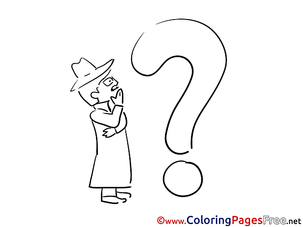 Riddle free Colouring Page download