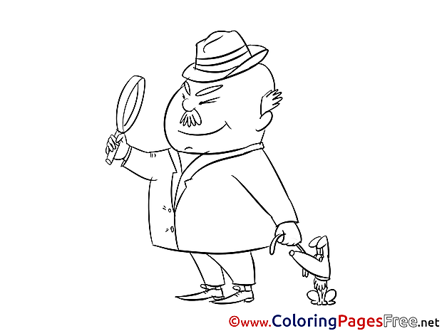 Sleuth Colouring Sheet download free