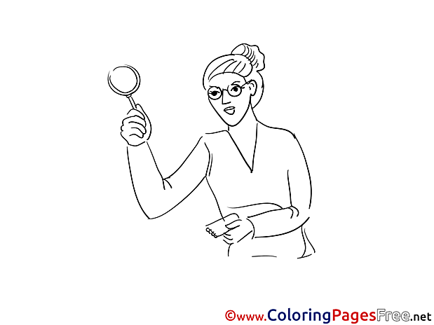 Woman Colouring Page printable free