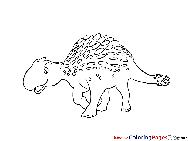 Ankylosaurus for Children free Coloring Pages