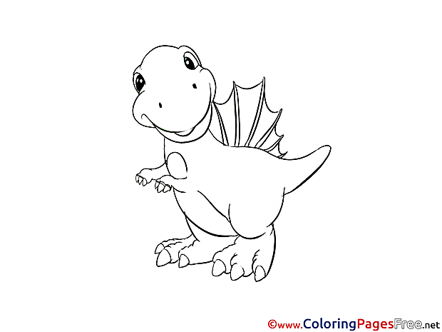 Dinosaur free Colouring Page download