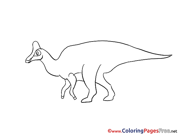 Hadrosaurus for Kids printable Colouring Page