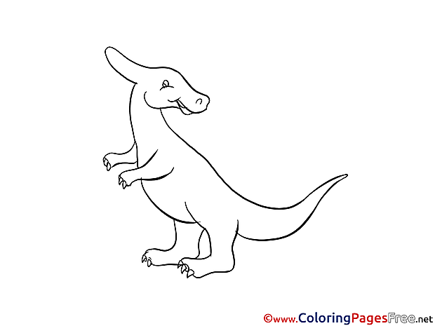 Parasaurolophus Colouring Sheet download free