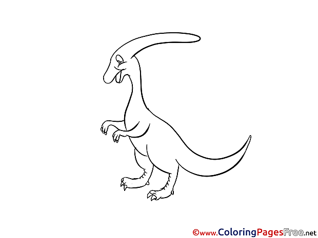 Parasaurolophus Kids free Coloring Page