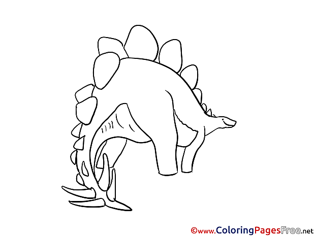 Stegosaurus Children download Colouring Page