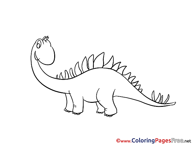 Stegosaurus download Colouring Sheet free