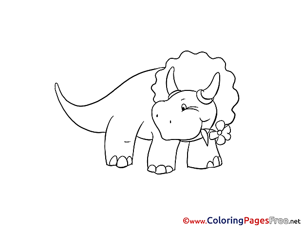 Triceratops Coloring Pages for free