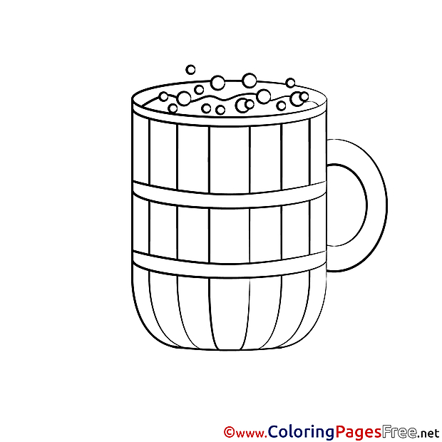 Beer Mug for free Coloring Pages download