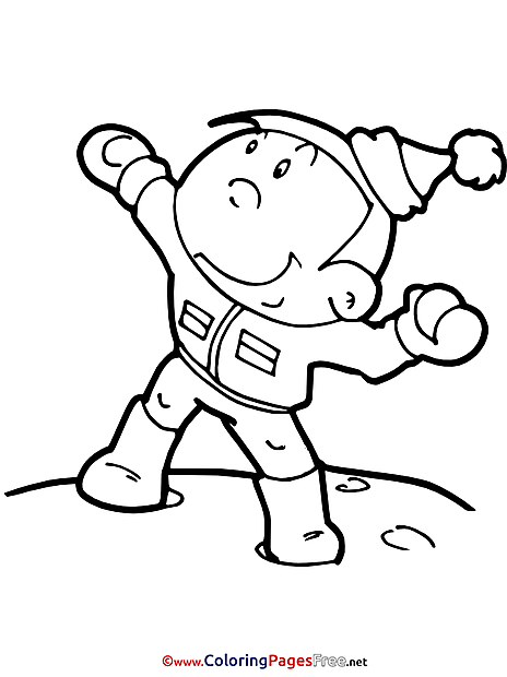 Boy download Colouring Sheet free