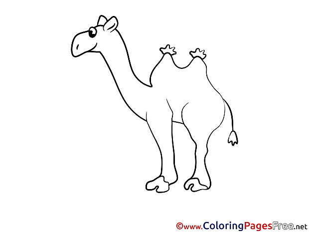 Camel Kids download Coloring Pages