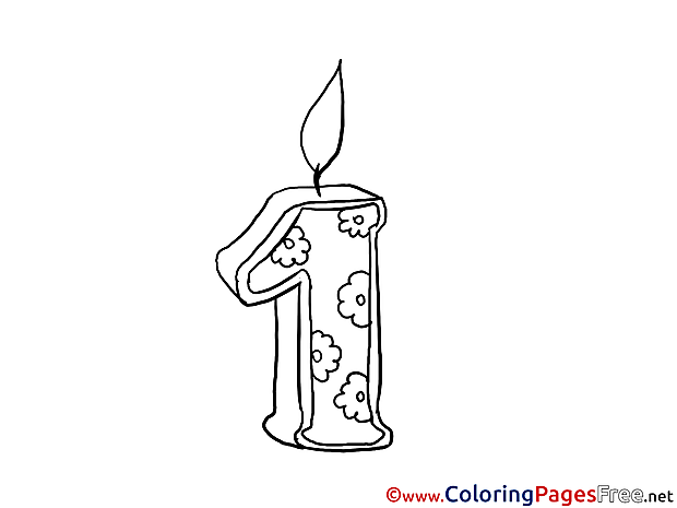 Candle download printable Coloring Pages