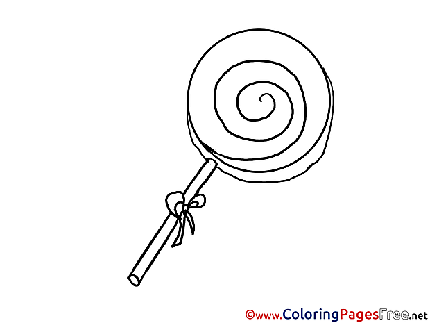 Candy Colouring Sheet download free