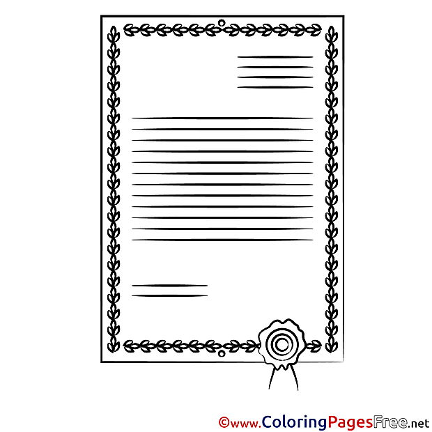 Certificate download Colouring Sheet free