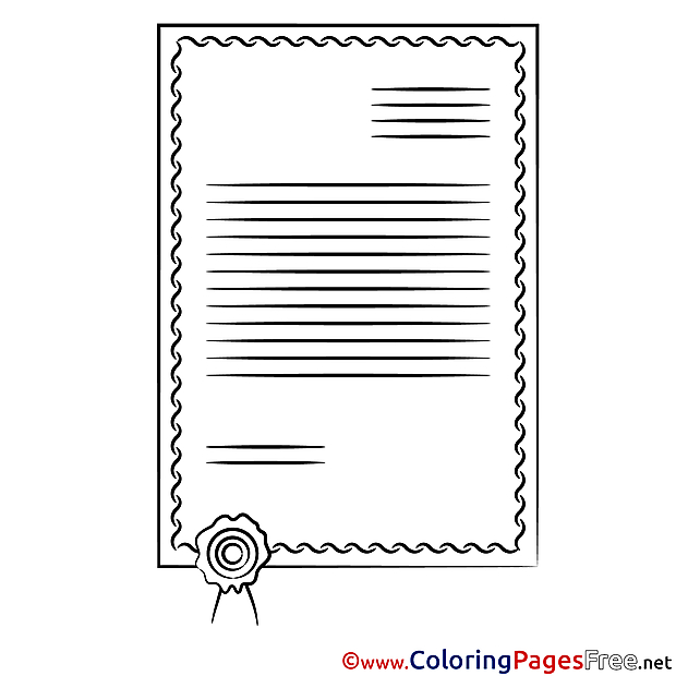 Certificate printable Coloring Pages for free