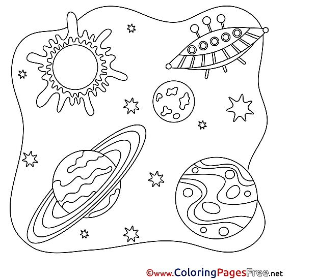 Cosmos Planets download printable Coloring Pages