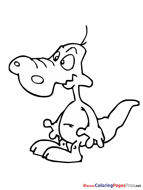 Crocodile Children download Colouring Page