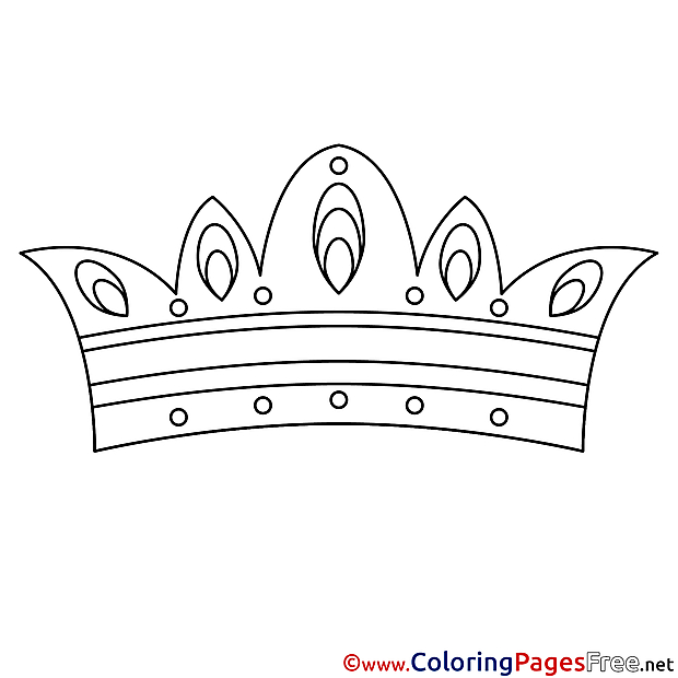 Crown free Colouring Page download