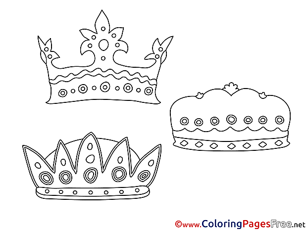 Crowns Coloring Sheets download free