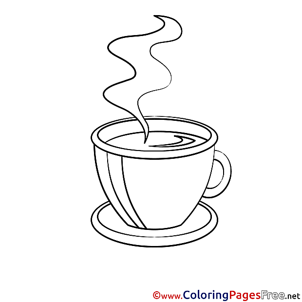Cup of Coffee free printable Coloring Sheets