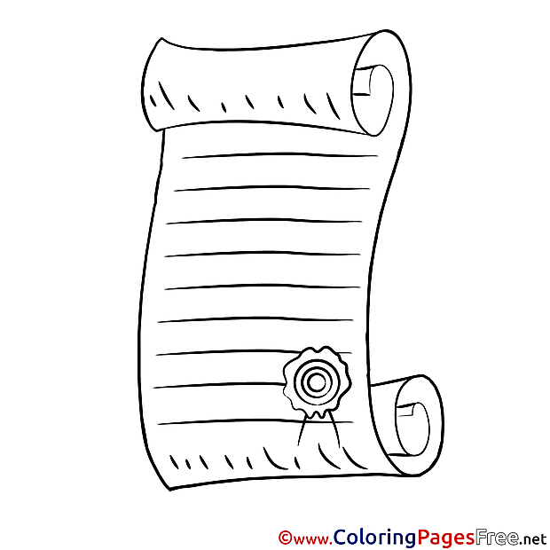 Diploma free printable Coloring Sheets