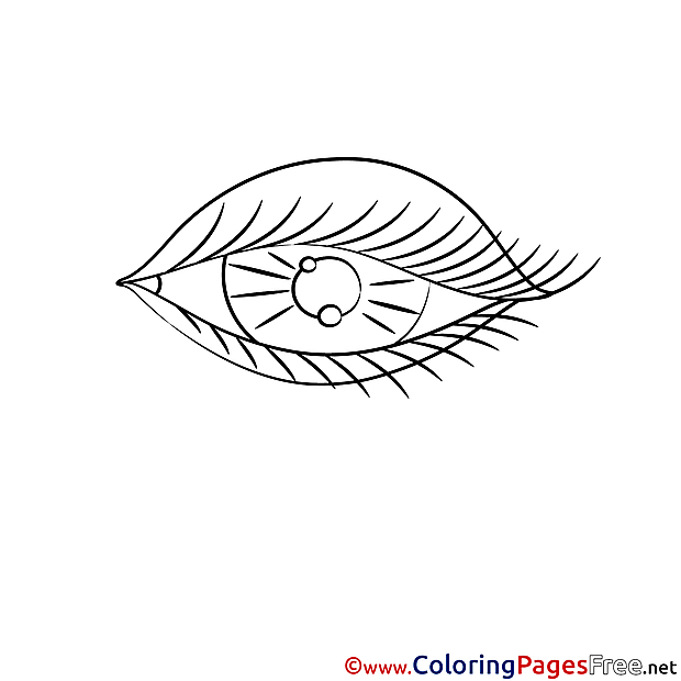 Eye Children Coloring Pages free