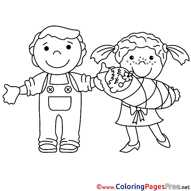 Family Coloring Pages for free