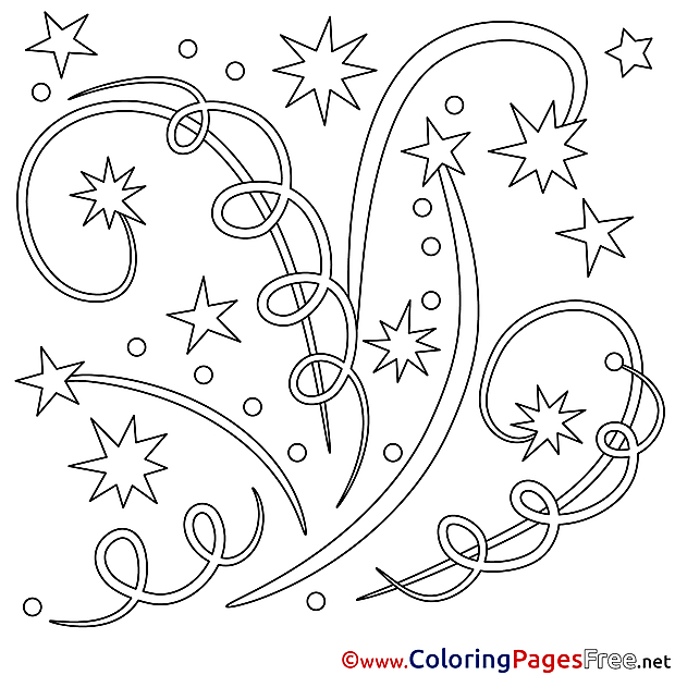Fireworks Children Coloring Pages free