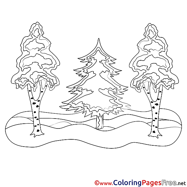 Forest Children download Colouring Page