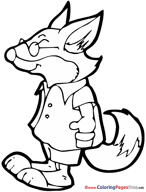 Fox for Children free Coloring Pages