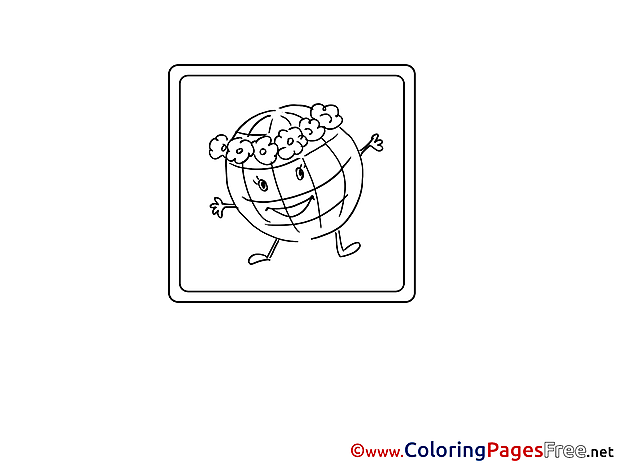 Globe Children download Colouring Page