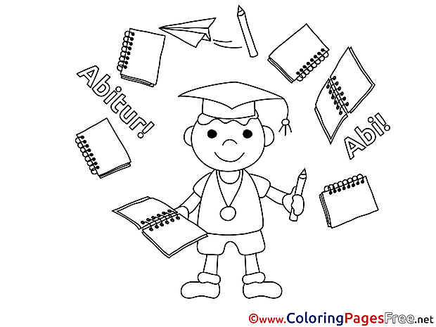 Graduate Boy printable Coloring Sheets download