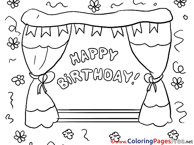 Happy Birthday Kids download Coloring Pages