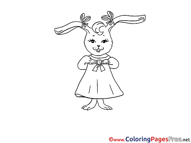 Hare Colouring Page printable free