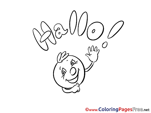 Hello Kids free Coloring Page