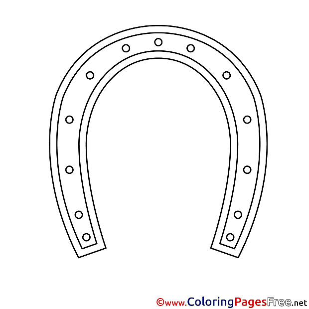 Horseshoe printable Coloring Pages for free