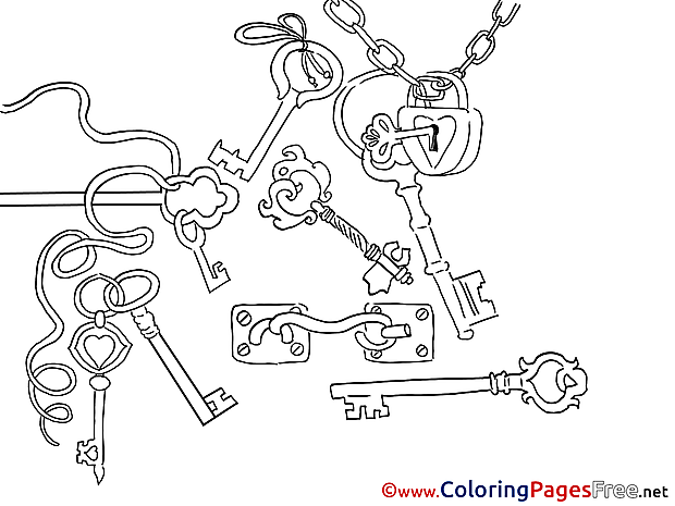 Keys printable Coloring Sheets download