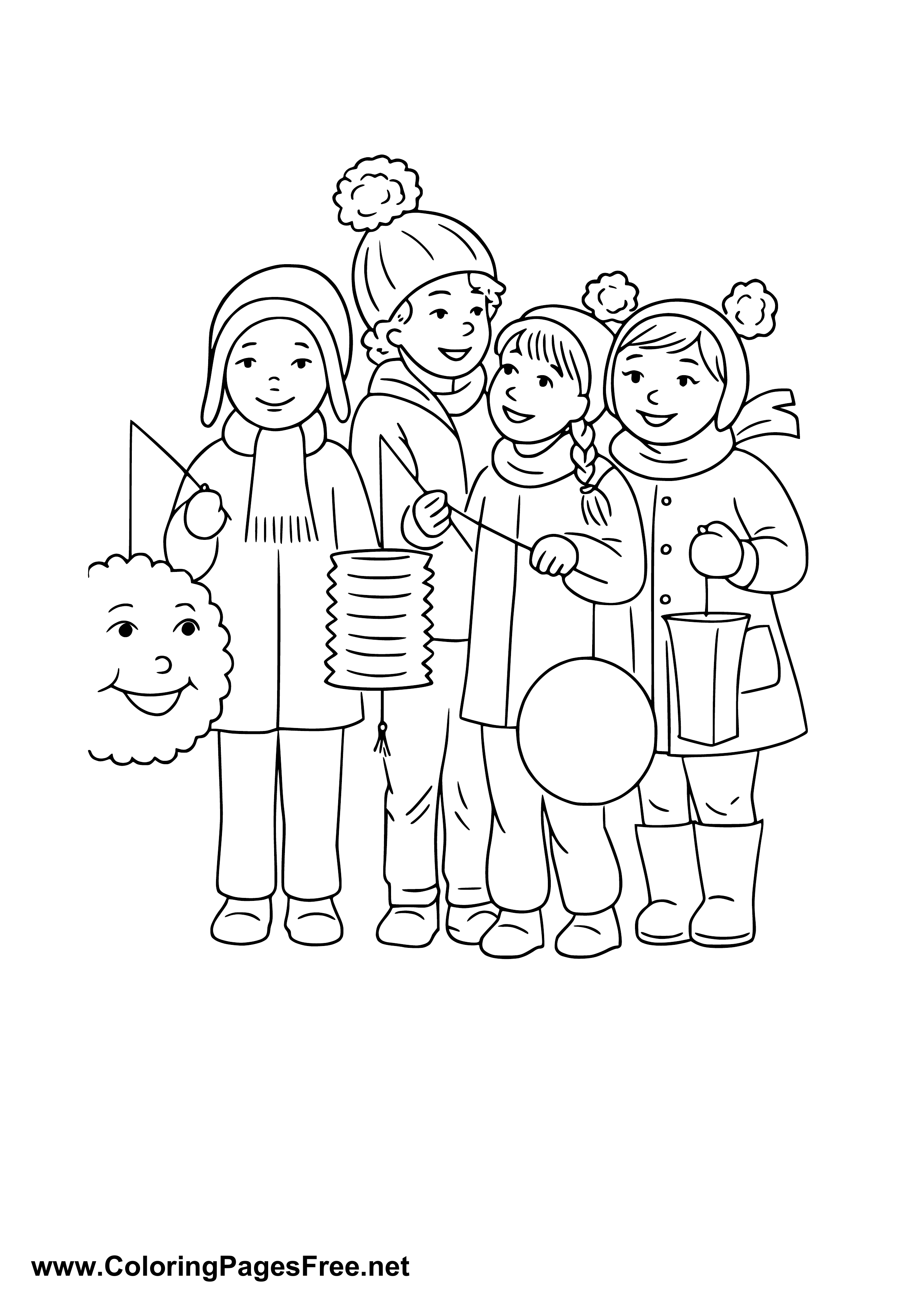 Lantern Festival Coloring Page Download PDF