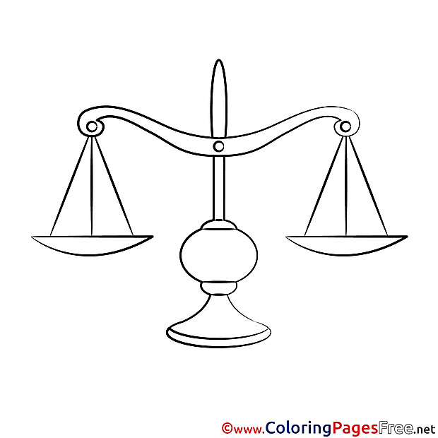 Libra Kids free Coloring Page