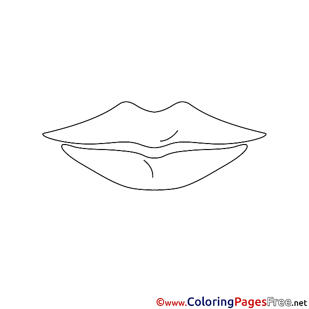 Lips for Kids printable Colouring Page