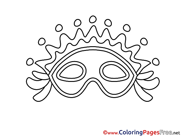 Mask for Children free Coloring Pages
