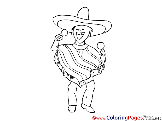 Mexican sings download Colouring Sheet free