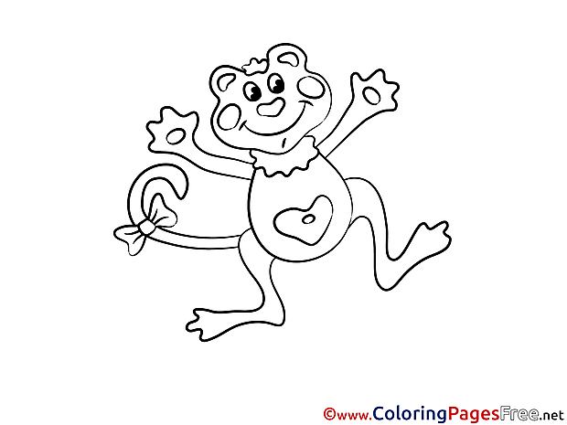 Monkey Coloring Sheets download free
