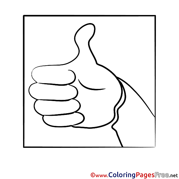 Ok Hand printable Coloring Sheets download