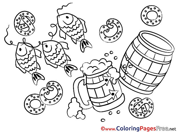 Oktoberfest Children download Colouring Page