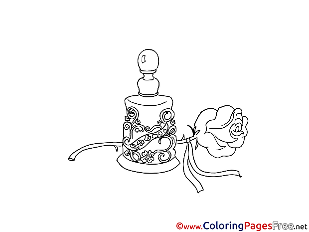 Perfume Rose Coloring Pages for free