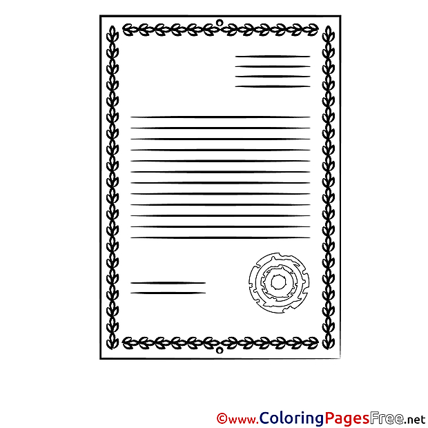 Printable Diploma Coloring Sheets download