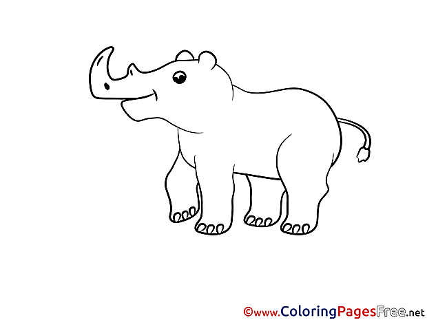 Rhino download printable Coloring Pages