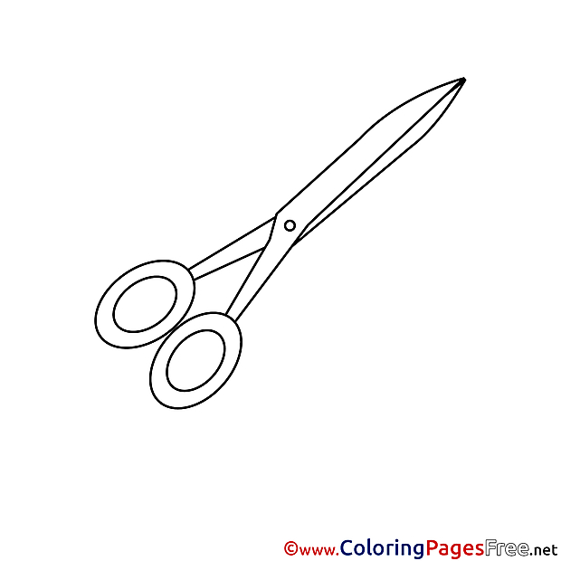 Scissors Kids download Coloring Pages