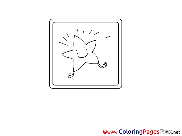 Star free printable Coloring Sheets