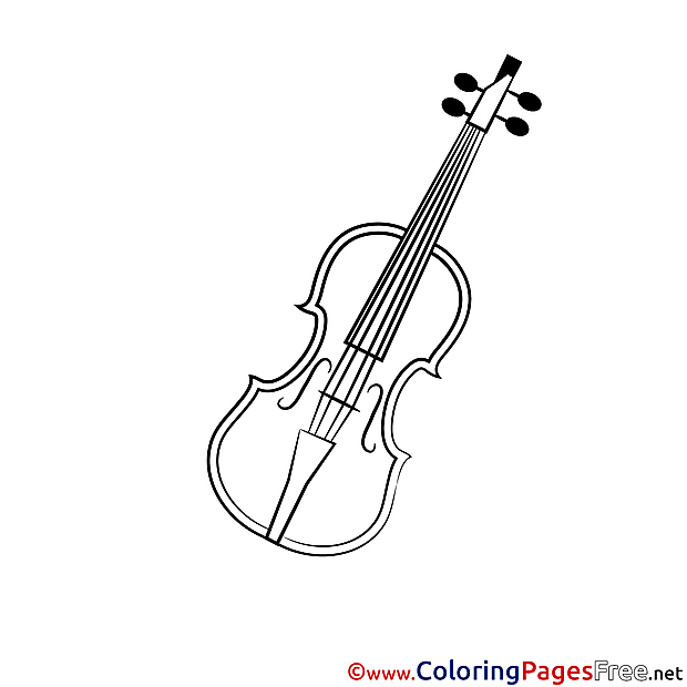 Violin Children Coloring Pages free